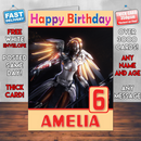 Personalised Mercy Artwork Inspired Style Game Kids Inspired Birthday Card (SA)