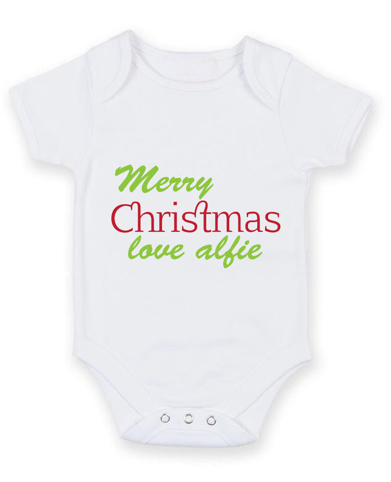 Merry Christmas Baby Grow Bodysuit