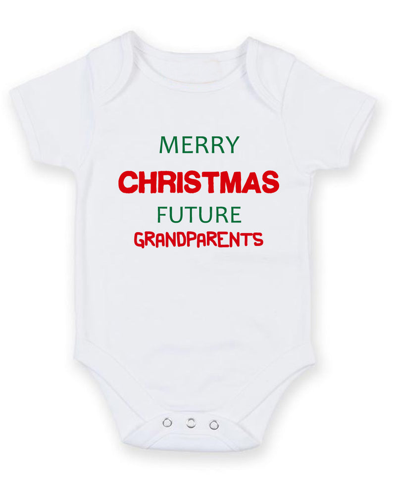 Merry Christmas Future Personalised Baby Boy Girl Unisex Short Sleeve Bodysuit