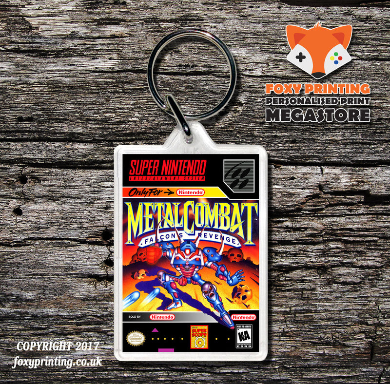 Metal Combat Game Inspired Retro Gaming Keyring