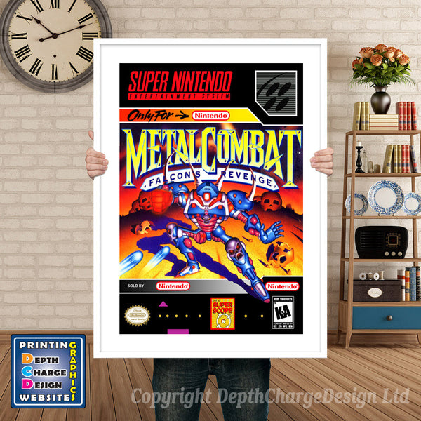 Metal Combat Super Nintendo Game Inspired Theme Retro Gaming Poster