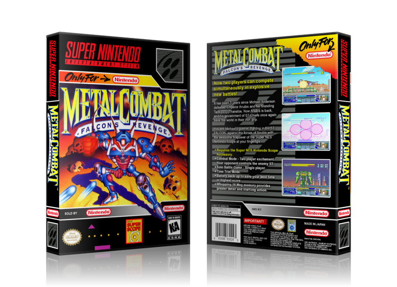 Metal Combat Replacement SNES REPLACEMENT Game Case Or Cover