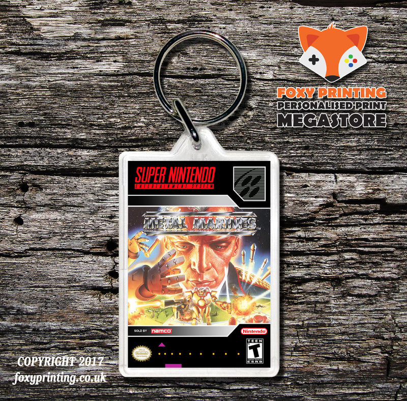 Metal Marines Game Inspired Retro Gaming Keyring