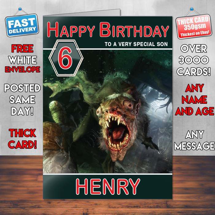 Personalised Metro Exodus E3 Inspired Style Game Kids Inspired Birthday Card (SA)