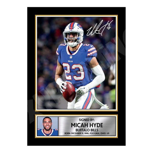 Micah Hyde 1 American Football Printed Signature Print