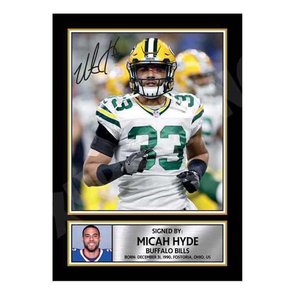 Micah Hyde 2 American Football Printed Signature Print