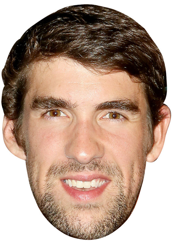 MICHAEL PHELPS JB - Athletics Fancy Dress Cardboard Celebrity Party Face Mask