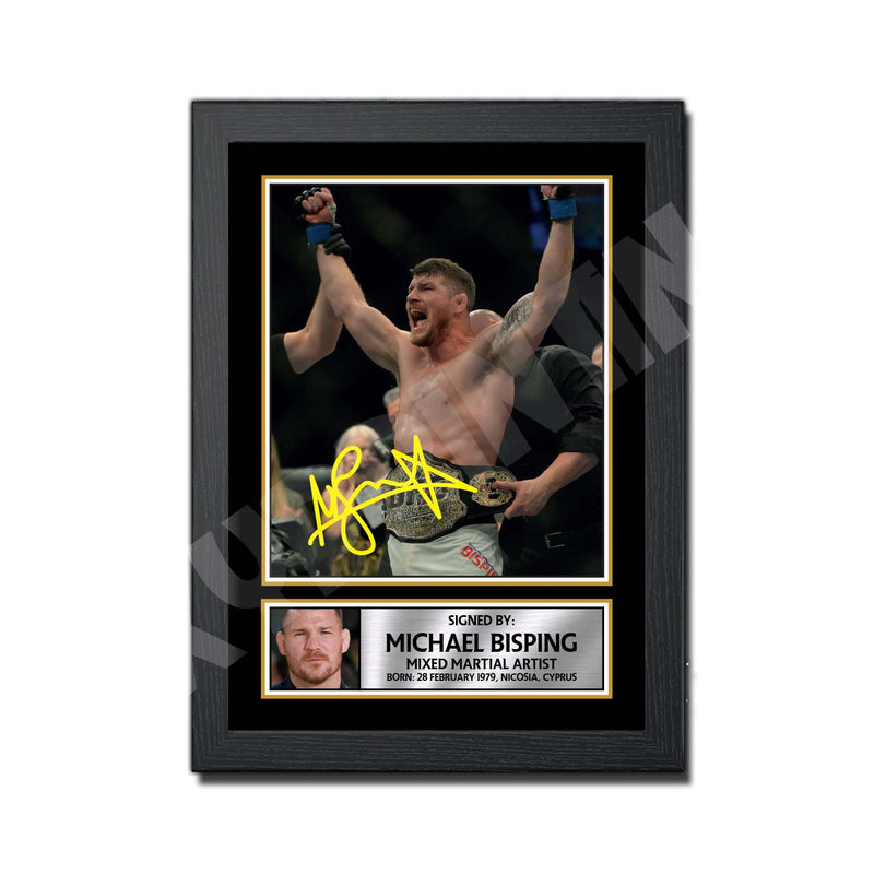 Michael Bisping Limited Edition MMA Wrestler Signed Print - MMA Wrestling