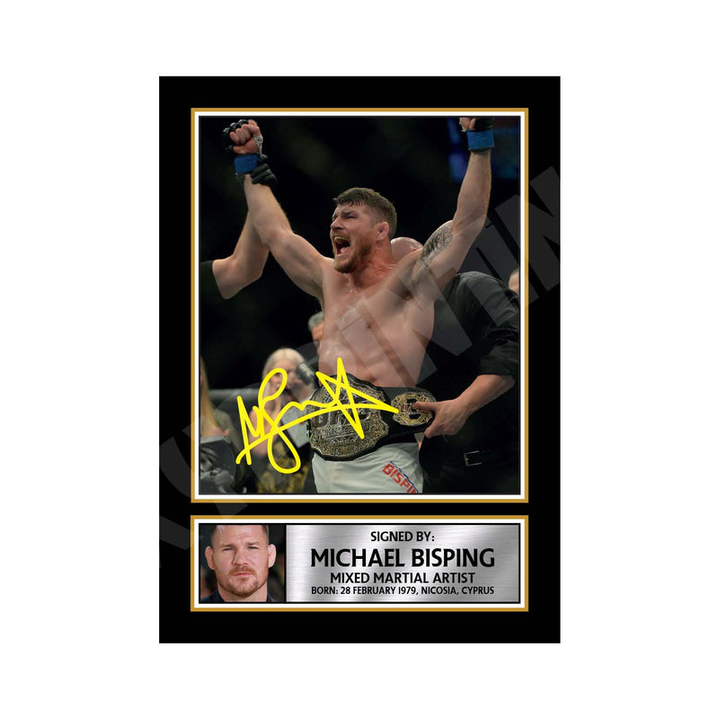 Michael Bisping Limited Edition MMA Wrestler Signed Print - MMA Wrestling