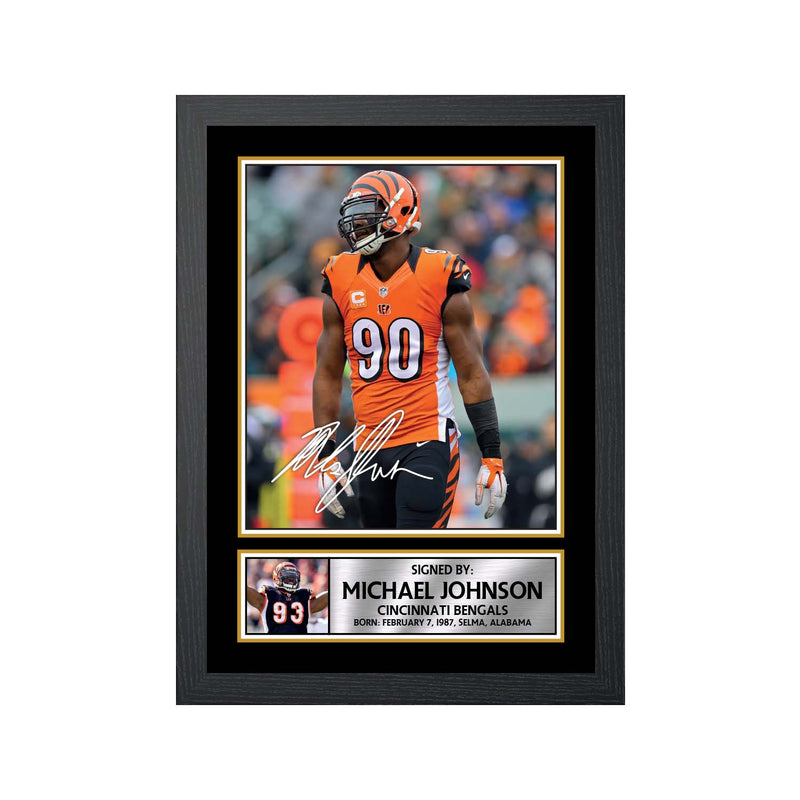 Michael Johnson 2 Limited Edition Football Signed Print - American Footballer