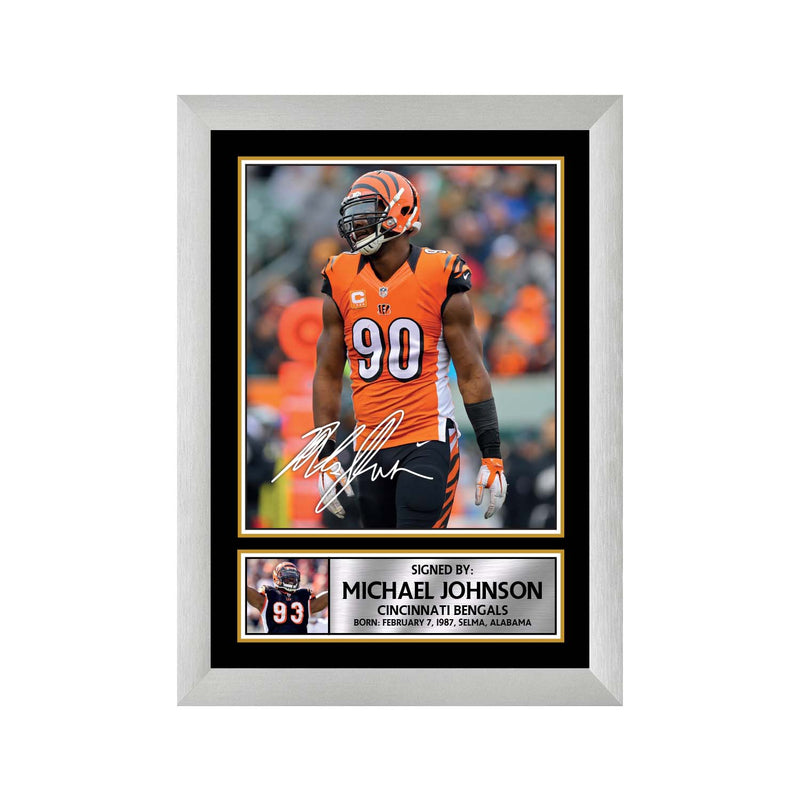 Michael Johnson 2 Limited Edition Football Signed Print - American Footballer