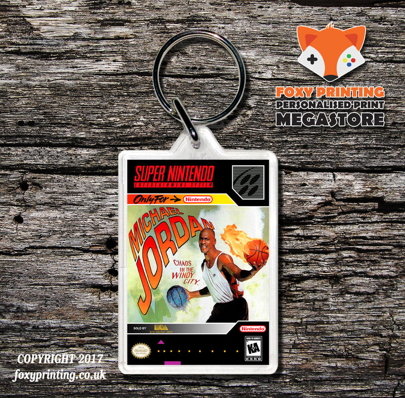 Michael Jordan Chaos In The Windy City Game Inspired Retro Gaming Keyring