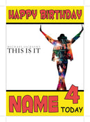 Michael Jackson This Is It Personalised Music Style Kids Adult FUNNY Birthday Card