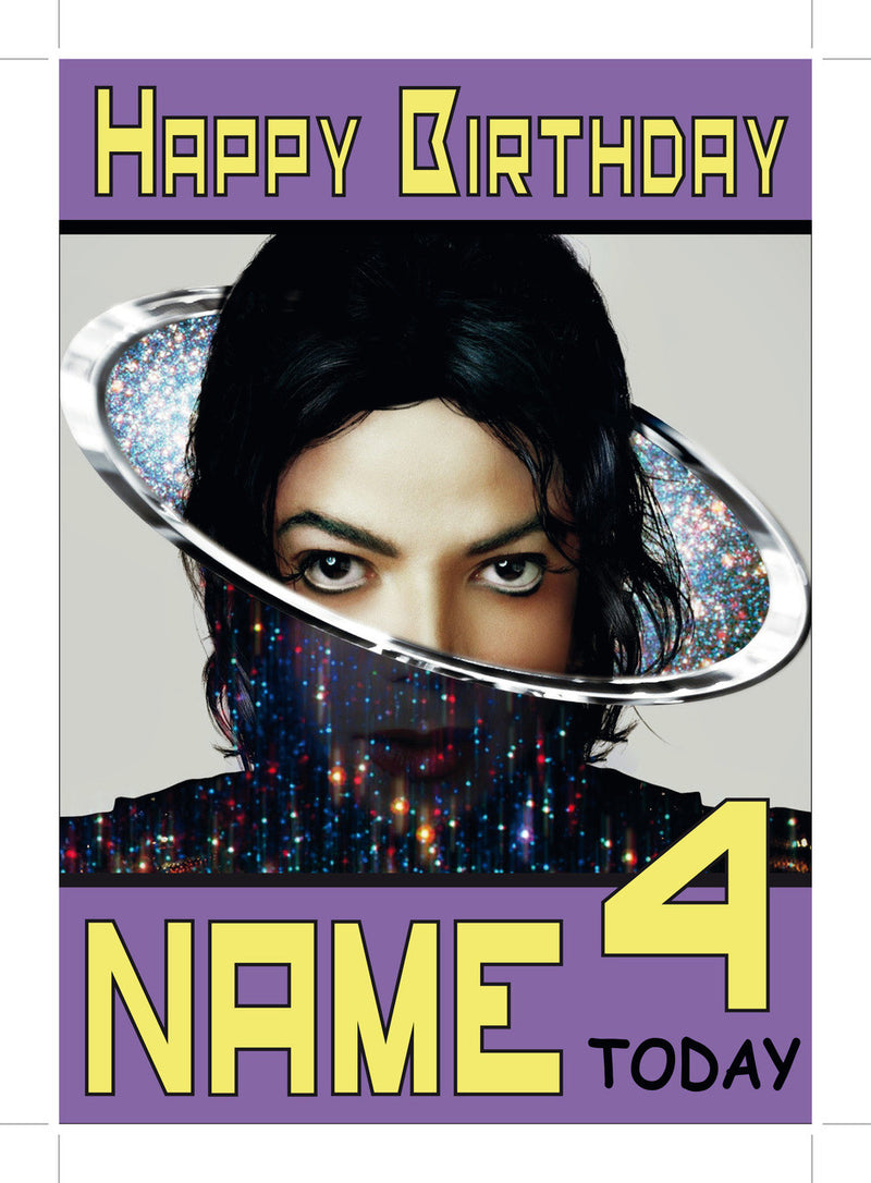 Michael Jackson Xscape Personalised Music Style Kids Adult FUNNY Birthday Card