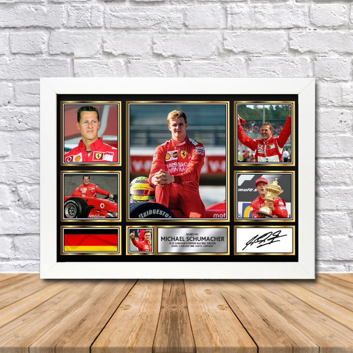 Michael Schumacher Printed Signature Print