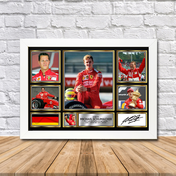 Michael Schumacher Printed Signature Print