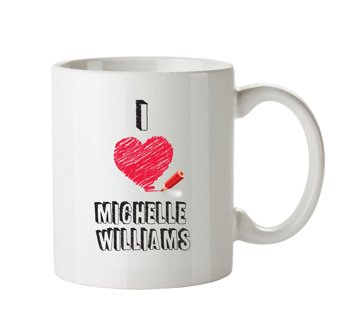 I Love Michelle Williams - I Love Celebrity Mug - Novelty Gift Printed Tea Coffee Ceramic Mug – I Love Michelle Williams - I Love Celebrity Mug - Novelty Gift Printed Tea