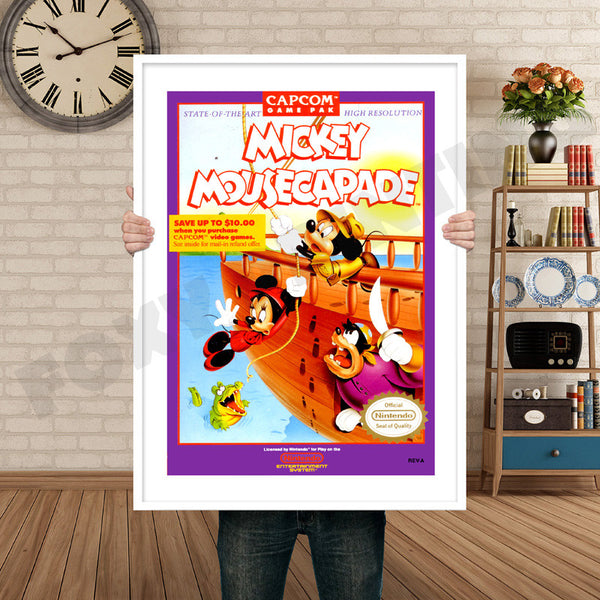 Mickey Mouse Capades Retro Game Inspired Theme Nintendo NES Gaming