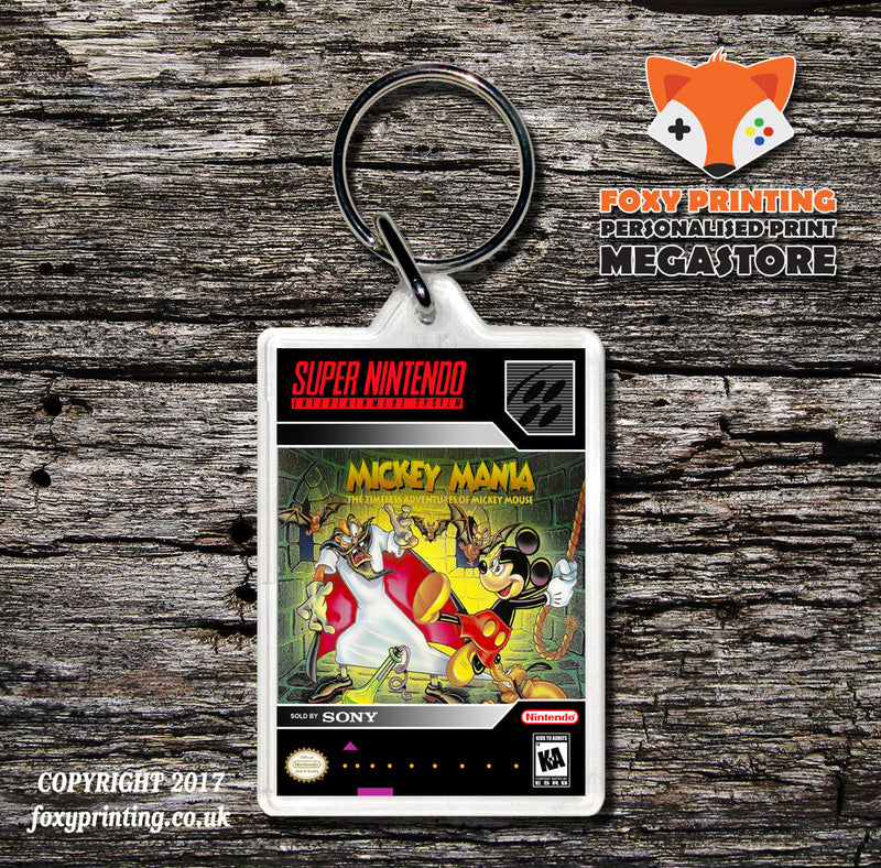 Micky Mania Game Inspired Retro Gaming Keyring