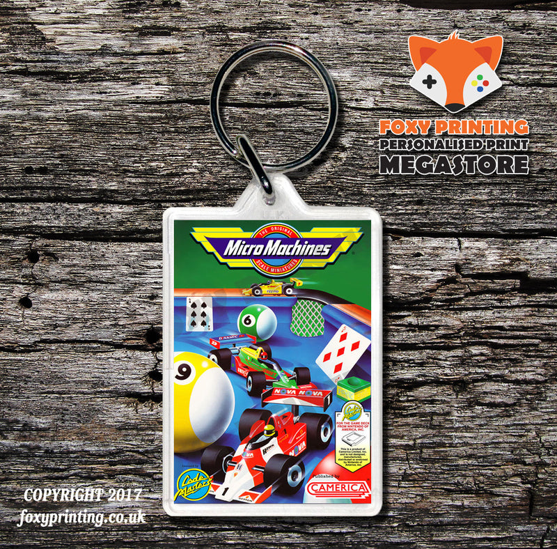 Mickey Mouse Capades Retro NES Game Cover Art Gaming Keyring