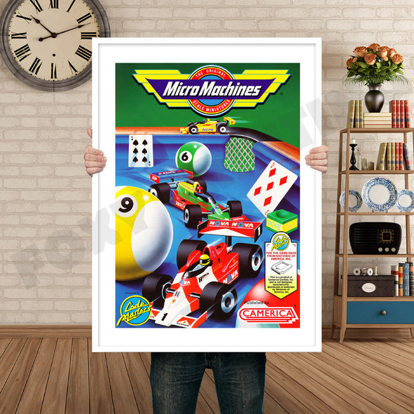 Micro Machines Retro Game Inspired Theme Nintendo NES Gaming