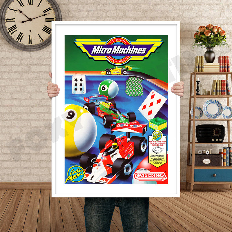 Micro Machines Retro GAME INSPIRED THEME Nintendo NES Gaming A4 A3 A2 Or A1 Poster Art 662