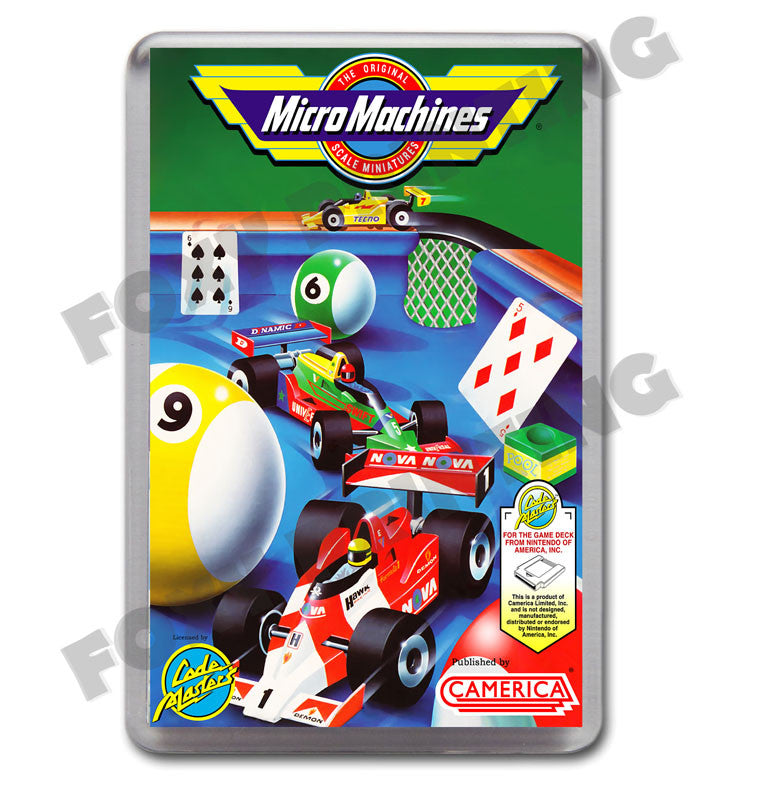 Micro Machines Retro Nintendo NES Game Inspired Fridge Magnet 662