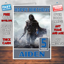 Personalised Middle Earth Inspired Style Game Kids Inspired Birthday Card (SA)