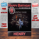 Personalised Middle Earth Shadow Of War Inspired Style Game Kids Inspired Birthday Card (SA)
