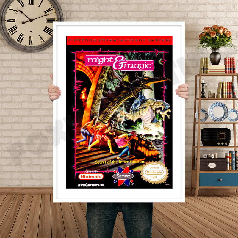 Might And Magic Retro GAME INSPIRED THEME Nintendo NES Gaming A4 A3 A2 Or A1 Poster Art 397