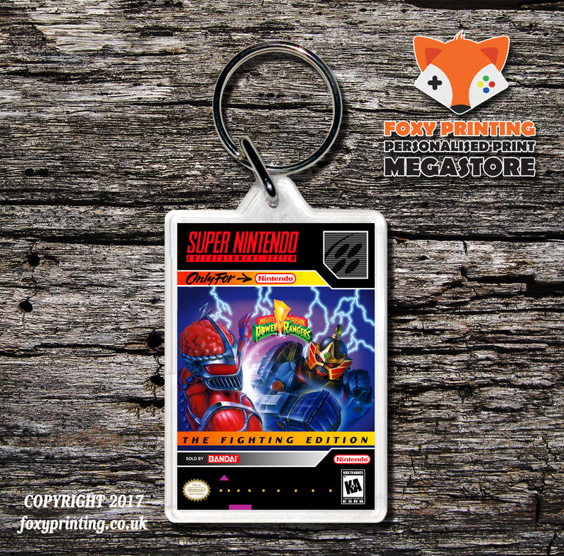 Mighty Morphin Power Rangers The Fightring Edition Game Inspired Retro Gaming Keyring
