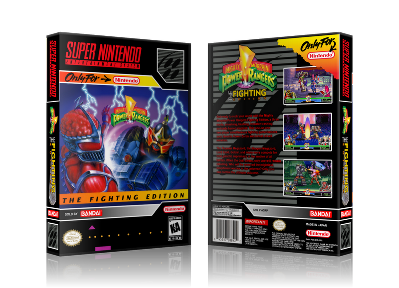 Mighty Morphin Power Rangers The Fightring Edition Replacement SNES REPLACEMENT Game Case Or Cover
