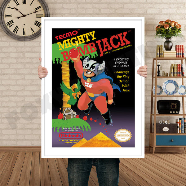 Mighty Bomb Jack Retro Game Inspired Theme Nintendo NES Gaming