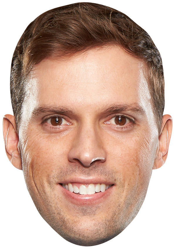 MIKE BRYAN JB - Tennis Fancy Dress Cardboard Celebrity Party Face Mask
