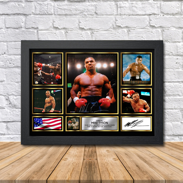 Mike Tyson Printed Signature Print – Reproduction Print