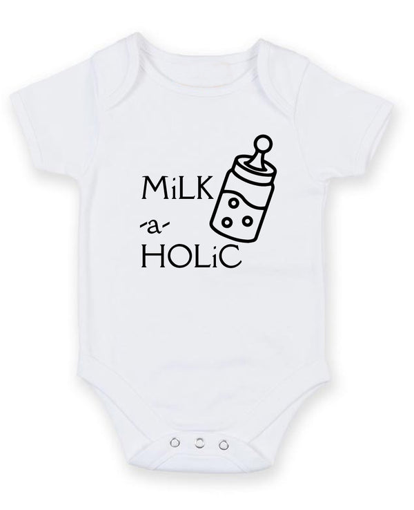 Milk A Holic Personalised Baby Boy Girl Unisex Short Sleeve Bodysuit