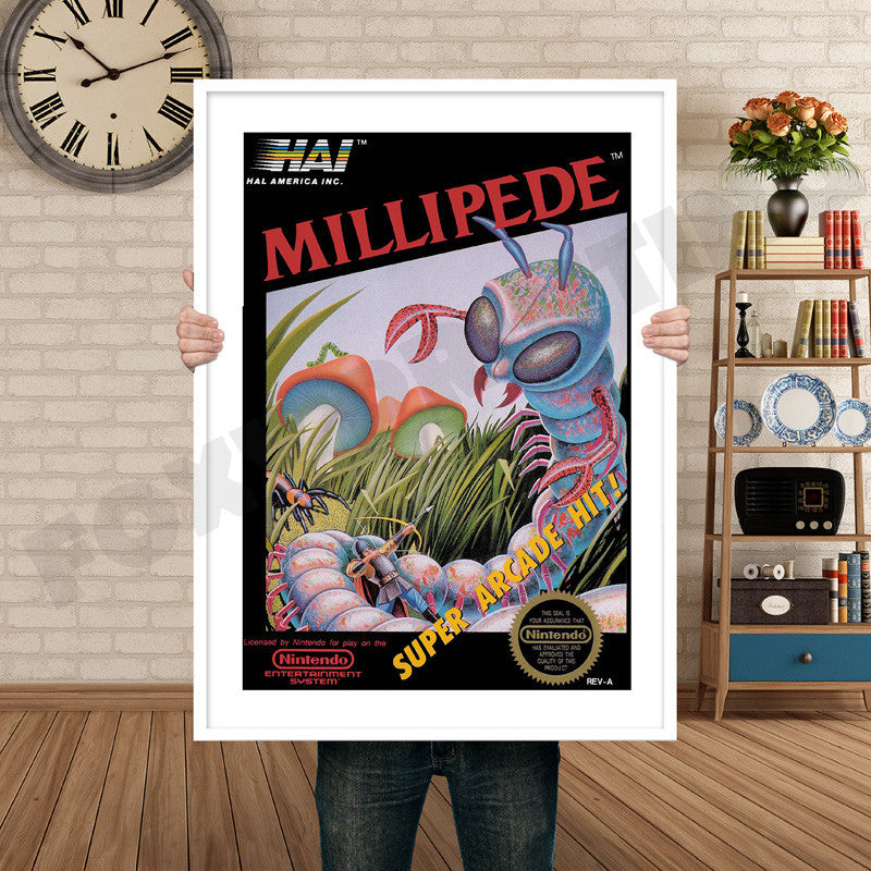 Millipede Retro GAME INSPIRED THEME Nintendo NES Gaming A4 A3 A2 Or A1 Poster Art 401