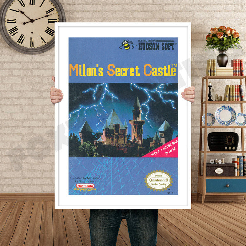 Milons Secret Castle Retro GAME INSPIRED THEME Nintendo NES Gaming A4 A3 A2 Or A1 Poster Art 402
