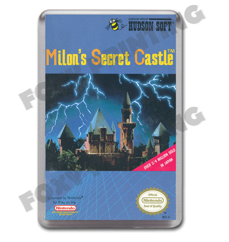 Milons Secret Castle Retro Nintendo NES Game Inspired Fridge Magnet 402