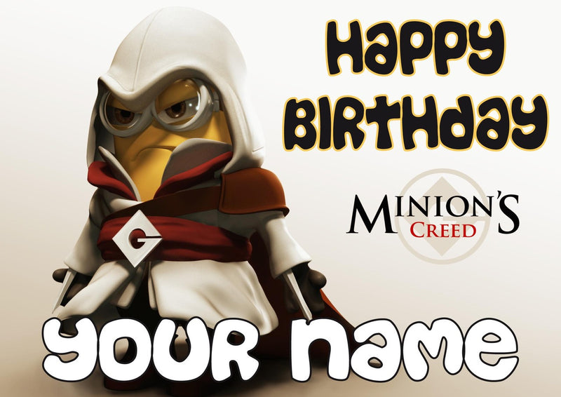 Minion Assasins Creed Birthday Card