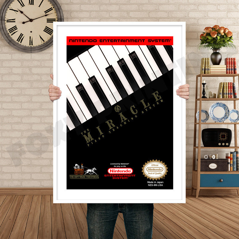 Miracle Piano Teaching System Retro GAME INSPIRED THEME Nintendo NES Gaming A4 A3 A2 Or A1 Poster Art 403