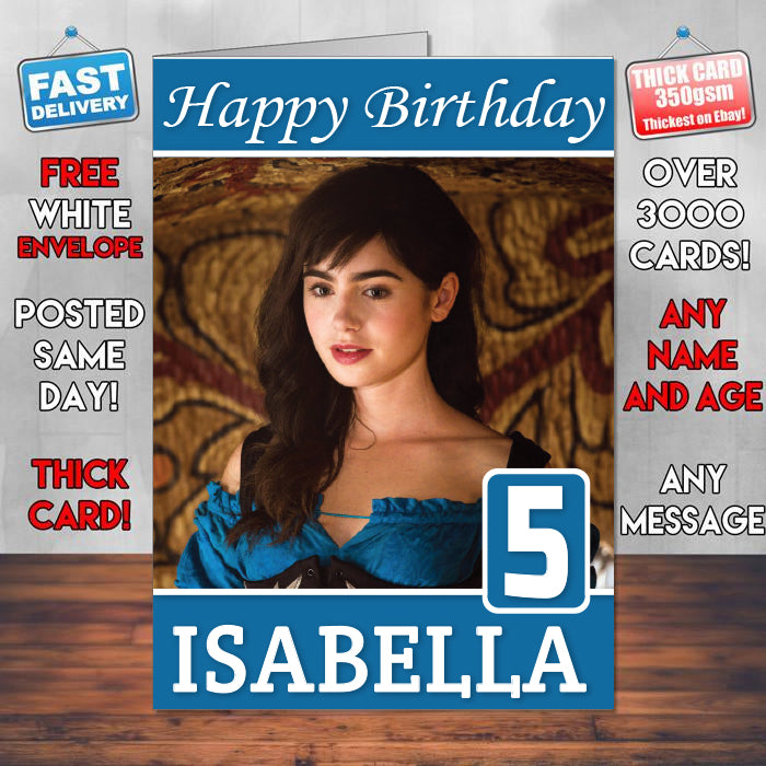 Mirror Mirror Lily Collins Theme Style Personalised Kids Inspired Movie Birthday Card (SA)