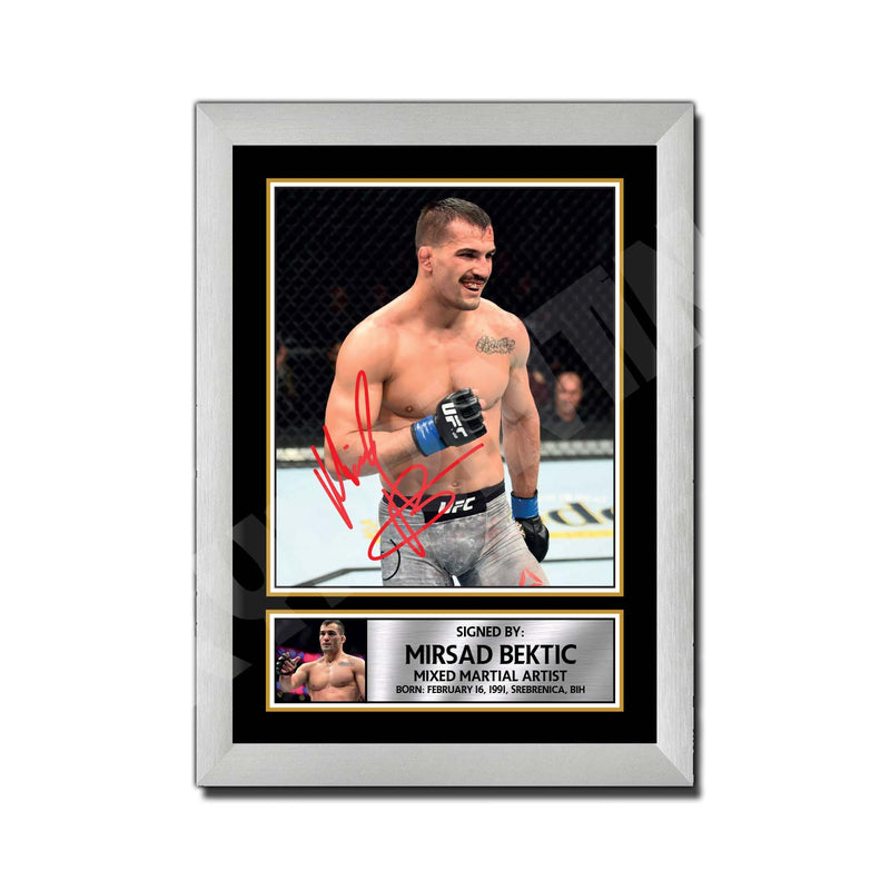 Mirsad Bektic Limited Edition MMA Wrestler Signed Print - MMA Wrestling