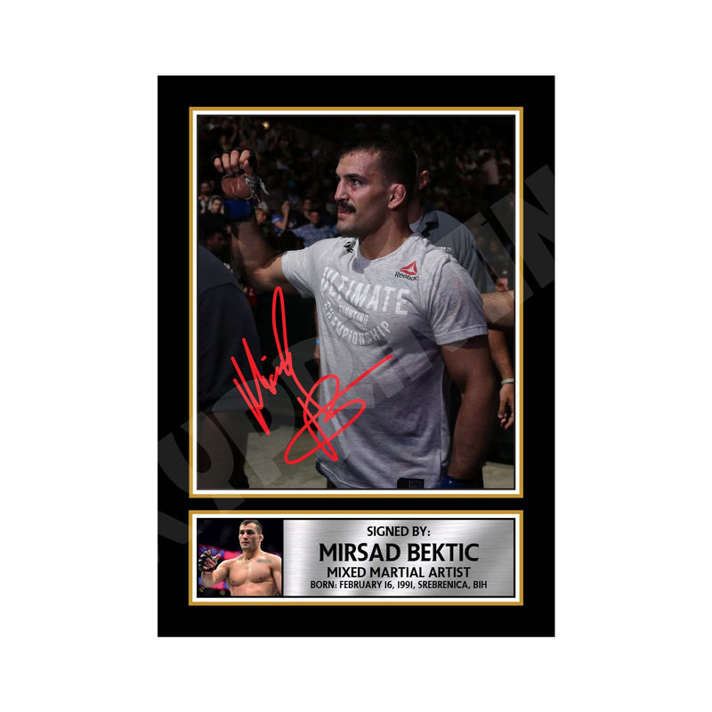Mirsad Bektic 2 Limited Edition MMA Wrestler Signed Print - MMA Wrestling
