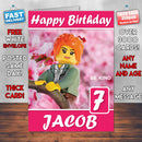 Misako Be Kind The Lego Ninjago Theme Style Personalised Kids Inspired Movie Birthday Card (SA)