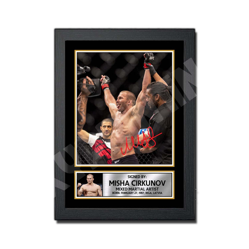 Misha Cirkunov Limited Edition MMA Wrestler Signed Print - MMA Wrestling