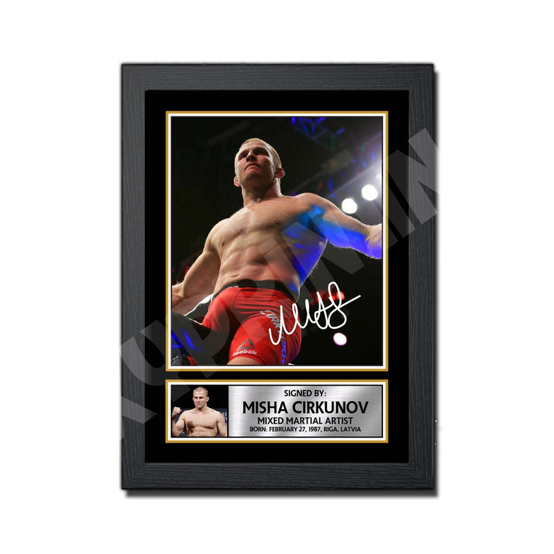 Misha Cirkunov 2 Limited Edition MMA Wrestler Signed Print - MMA Wrestling