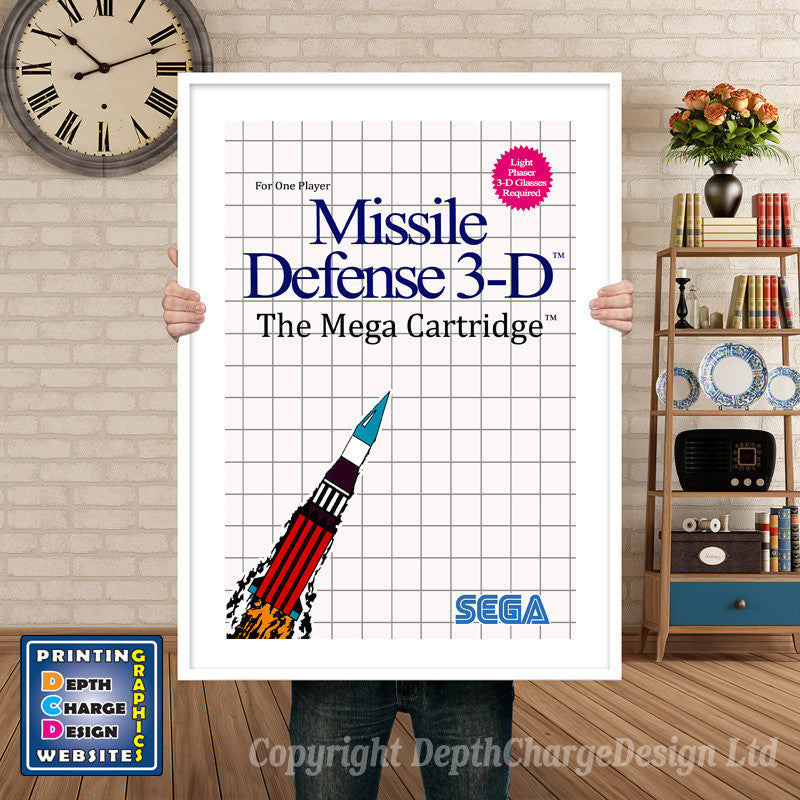 Missile Defence Inspired Retro Gaming Poster A4 A3 A2 Or A1