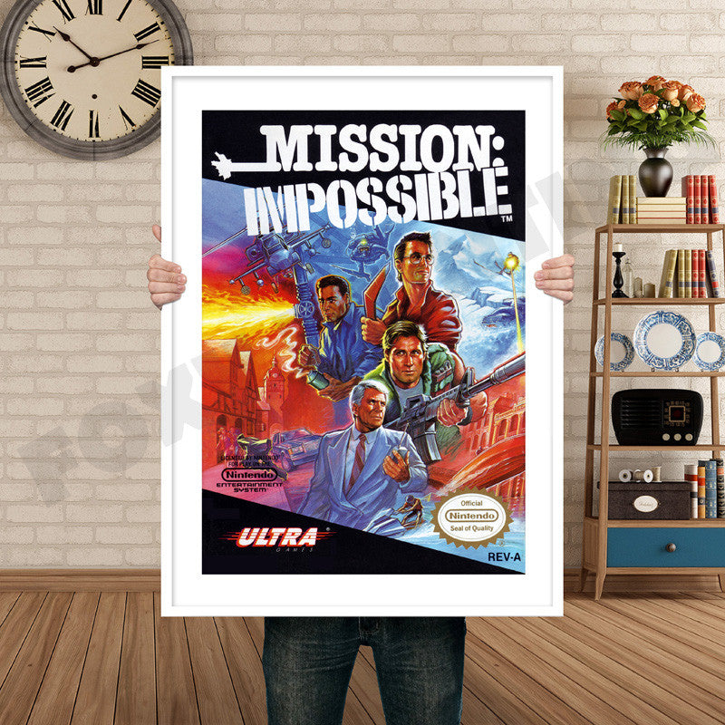 Mission Impossible Retro GAME INSPIRED THEME Nintendo NES Gaming A4 A3 A2 Or A1 Poster Art 404
