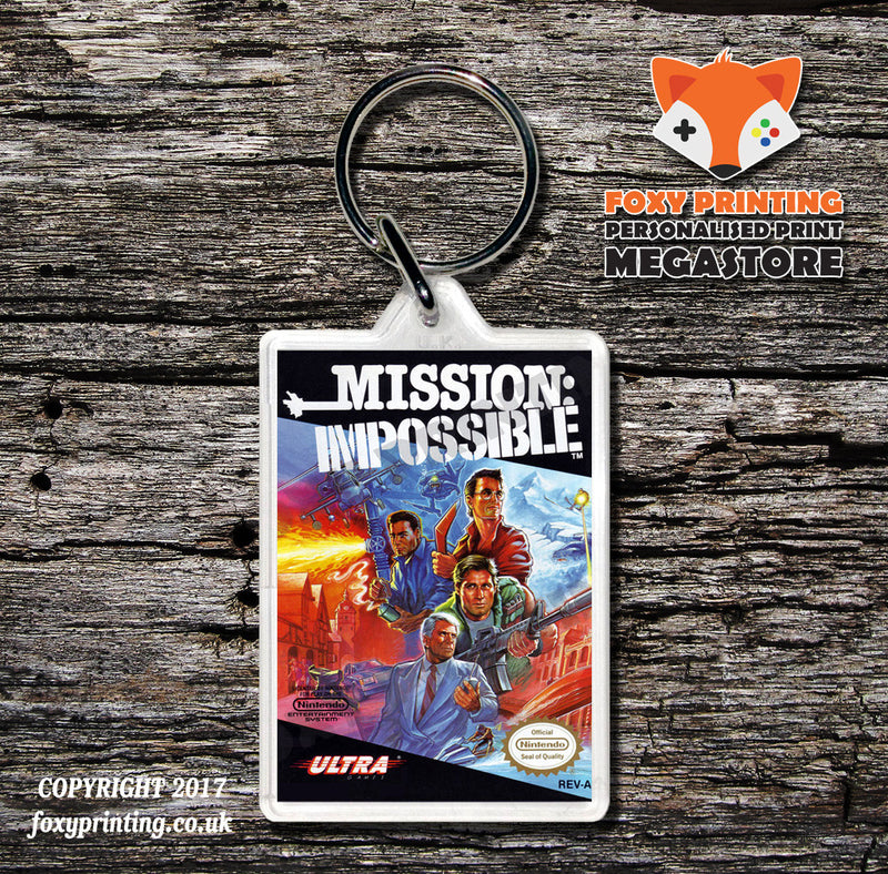 Miracle Piano Teaching System Retro NES Game Cover Art Gaming Keyring